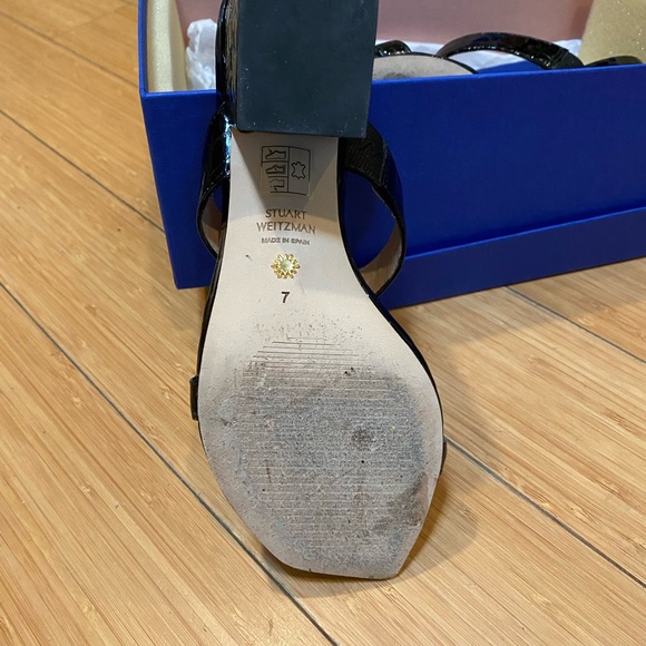 Stuart Weitzman Olive 72 croc leather slide - Picture 7 of 8